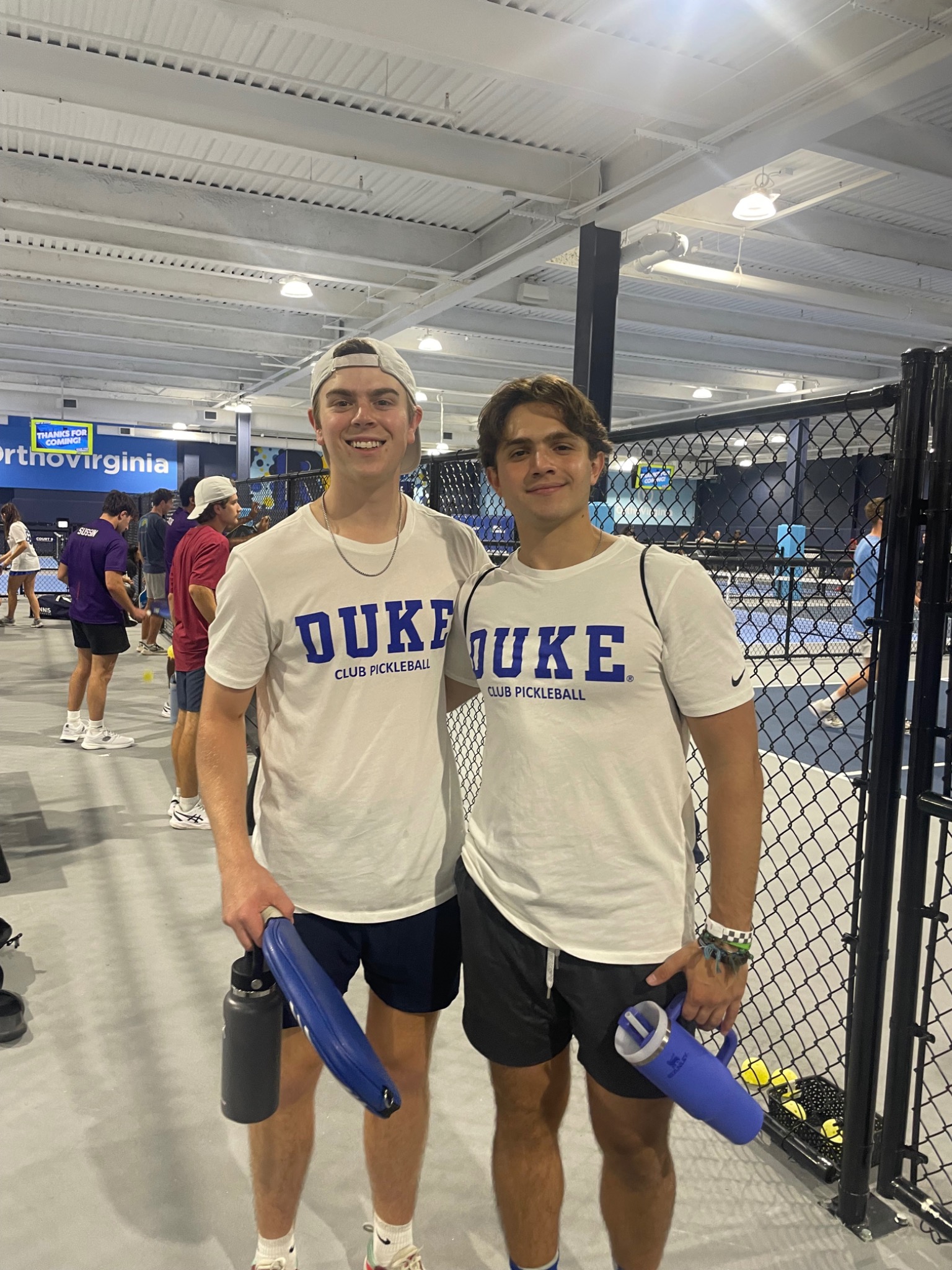 Mark and a Duke Club Pickleball teammate